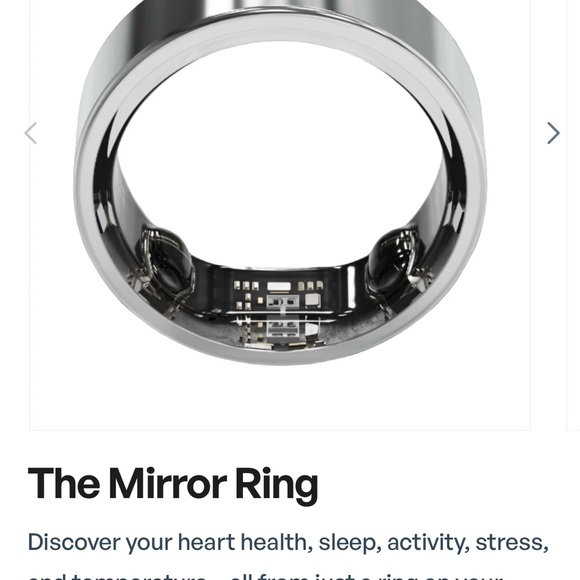 Mirror ring, with Charger, size 10, I would say more like a size 9 - Picture 5 of 14